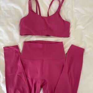 Ivory Belle Pink Workout Set in size Small